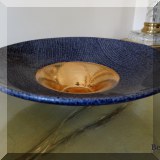 P11. Studio pottery signed bowl. 3”h x 13” - $38